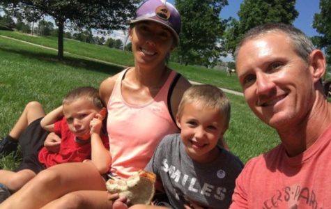 Scott with his wife and boys